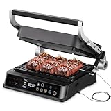 AMZCHEF XL Kontaktgrill 4-in-1 mit Temperatursensor & GrillBoost (280°C) –...