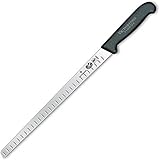 Victorinox, coltello da salmone Fibrox con lama alveolata in acciaio inox, nero,...