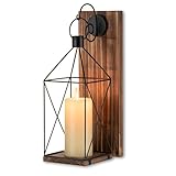 Staymoment Holz Wandkerzenhalter Vintage Laterne: 40 cm Kerzenhalter Wand Deko...