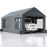 VEVOR Zeltgarage 3 x 6 x 2,8 m Garagenzelt aus 180 g/m² doppelseitig...