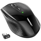 TECKNET Silent Maus Kabellose, 4800DPI 2.4GHz Leise Funkmaus mit Nano...