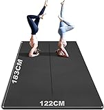 Yogamatte XXL, 183 x 122cm Yoga Matte mit Taschen , 8mm Dicke Sportmatte...