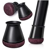 OCONDA 24 Stück Stuhlbeinkappen,Schwarz Schutzkappen für Stuhlbeine Mit...