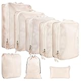 Koffer Organizer Set Kompression 8-teilig – Platzsparende Packwürfel mit...
