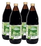 KOPP Vital® Bio-Aloe-Vera-Saft | Karton mit 4 x 1 Liter | 100% Direktsaft |...