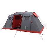 JUSTCAMP Lake 4 Campingzelt, 4 Personen Familienzelt, groß, stabil, wasserdicht...