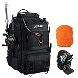 Goture Angelrucksack mit Kühltasche, 40-Liter Angelzubehör-Rucksack mit Zwei...