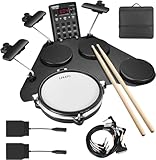 LEKATO E-Drum-Set, Elektronisches Schlagzeug für Anfänger, mit Mesh-Pad, 220+...