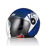 ORIGINE Motorrad Helm Jet Helm Scooter mit Doppelvisier genehmigt ECE 22-06