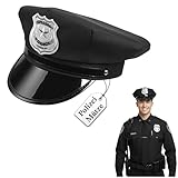 Balinco Polizei Mütze für Erwachsene – Klassischer Polizei Hut mit Emblem...
