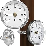 Clip-auf Rohr Thermometer Heißwasserthermometer Bimetall Temperaturanzeige und...