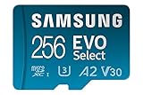 Samsung EVO Select (2021) microSD-Karte + SD-Adapter, 256 GB, Speicherkarte für...