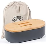 SYLANDO Klein Brotkasten, 33,5 * 18 * 11,3CM, 5L Hochwertige Metall Brotbox, Die...