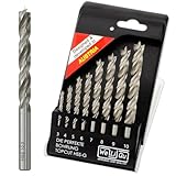 WELIQU 8-tlg. HSS-G Holzbohrer Set 3-10 mm für Hart- & Weich-Holz - ACHTUNG:...