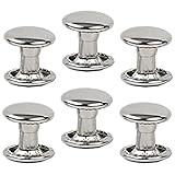 100 Sets Silberne Edelstahl Leder Nieten Doppelkappe Nieten Röhrenförmige...