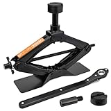 Scherenwagenheber 2T, 104-425 mm, Car Jack Kit mit Ratsche, Stahlsäule und...