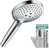 hansgrohe Raindance Select S - Duschkopf, Handbrause mit 3 Strahlarten, runde...