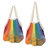 Osuter Netzbeutel, 2 Piece Einkaufsnetz Netztasche groß,Netz Einkaufstasche...
