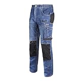 Lahti PRO Unisex A40510 - Work Utility Pants, Blue Jeans, M Slim EU