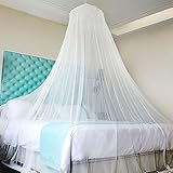 Delsen Moskitonetz Doppelbetten 250 x 900 x 60cm Mückennetz für Bett mit Haken...