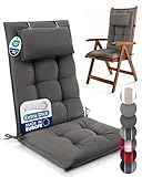 Beautissu Premium Hochlehner Auflage mit Kopfpolster 120x50cm Sun-HL – 8cm...