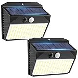 SIGRILL Solarlampen für Außen mit Bewegungsmelder 2 Stück Solarleuchten für...