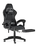 bigzzia Gaming Stuhl mit Fußstütze - Gamer Stühle Ergonomisch mit...