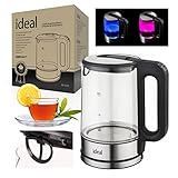 eldom IK1103 Glas Wasserkocher mit Temperatureinstellung (40°C-100°C), 1,7...