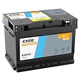 EXIDE 61Ah 600A EA612 PREMIUM B13 LB2 Starterbatterie