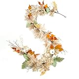 Miaikoe 6FT Herbst Girlande Ahornblatt, hängende Beere Rebe Kürbisse...