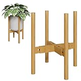 Bamworld Blumenständer Blumenhocker Pflanzenhocker Naturfarbe Verstellbar und...