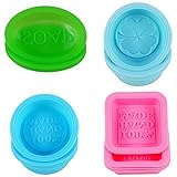 Seifenprofis Silikonform (16 Stück) Seifenform Quadrat Oval Rund Hand Made -...