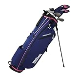 Wilson Damen Profile HALBER Satz LRH GRA Set, Marineblau/Rosa, Standard