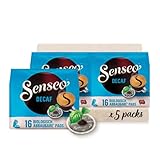 Senseo® Pads Decaf - Kaffee Entkoffeiniert UTZ-zertifiziert - 5 Packungen x 16...