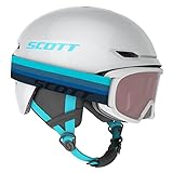 Scott Junior Keeper 2 Helmet + Witty Goggle Combo Weiß, Kinder Skibrille,...