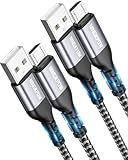 NINGKPOW Micro USB Kabel, [2Stück 2M] Nylon Ladekabel High Speed Android Handy...