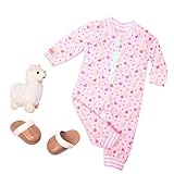 Our Generation BD30388Z Spielzeug Puppen Outfit Rosa Srampler mit Lama, Herz,...