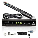 PremiumX Satelliten-Receiver HD 521 FTA Digital SAT TV-Receiver DVB-S2 FullHD...