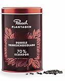 Rausch Trinkschokolade Kuvertüre 300 g – Dunkle vegane Schokolade Ecuador 70%...