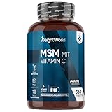 MSM Tabletten - 2400mg mit 100mg Vitamin C - 360 vegane Tabletten für 6 Monate...