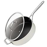 BLAZANT Schmorpfanne 28 cm mit Deckel, Induktionsfähige Bratpfanne mit...