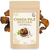 Curly Superfood Chaga Pilz Brocken Wildsammlung 250g - Nachhaltig & Wild...