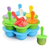 WD&CD 14 Stück Eisformen Eis am Stiel Silikon mit 18 Stück...