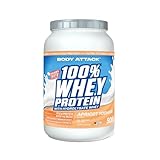 Body Attack 100% Whey Protein - Apricot Yoghurt, 900 g - Made in Germany - Extra...