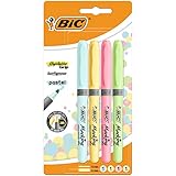 BIC Pastell Textmarker, Highlighter in 4 verschiedenen Pastellfarben,...