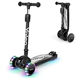 YOLEO Kinderoller Kinderscooter Dreiradscooter mit LED Räder, Reaktionsschnelle...