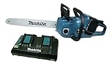 Makita DUC 353 Akku Kettensäge mit Doppelladegerät + 2 x Akku 5 Ah