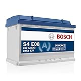 Bosch S4E08 Autobatterie 70 Ah - 760 A - 12 V, EFB Blei-Säure-Batterie für...