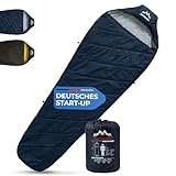 ALPENWERT® Schlafsack Sommer Ultraleicht & klein [15x27cm Packmaß] –...