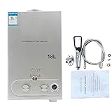 Cozyel Tragbarer Gas Durchlauferhitzer 18L 36KW Propangas Campingdusche für...